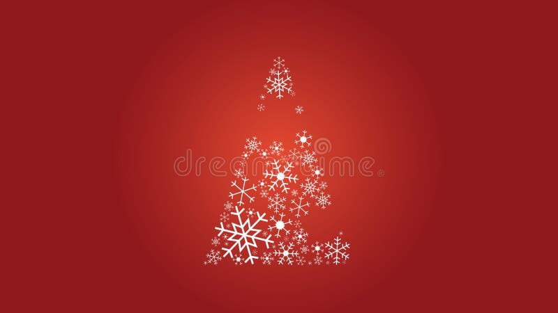 Carte de Noël - l'arbre est fait en Noël de flocons de neige alors avec apparaît