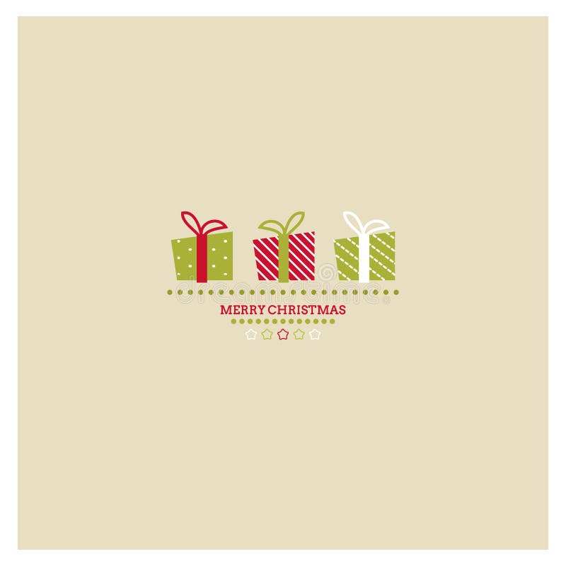 Carte de Noël stylisé et de nouvelle année avec des vacances illustration de vecteur Carte de Noël stylisé et de nouvelle année avec des vacances illustration de vecteur
