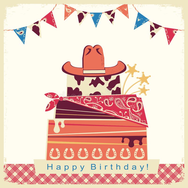 Carte De Joyeux Anniversaire De Cowboy Avec Le Chapeau De Gateau Et De Cowboy Illustration De Vecteur Illustration Du Signe Bougies Carte De Joyeux Anniversaire De Cowboy Avec Le Chapeau De Gateau Et De Cowboy Illustration De Vecteur Illustration Du Signe Bougies