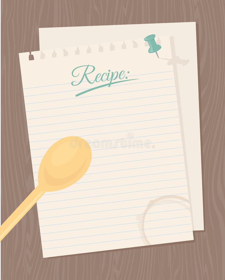 Carte de recette illustration de vecteur Carte de recette illustration de vecteur
