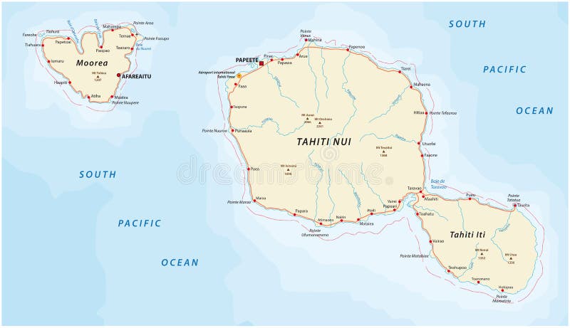 carte de tahiti détaillée