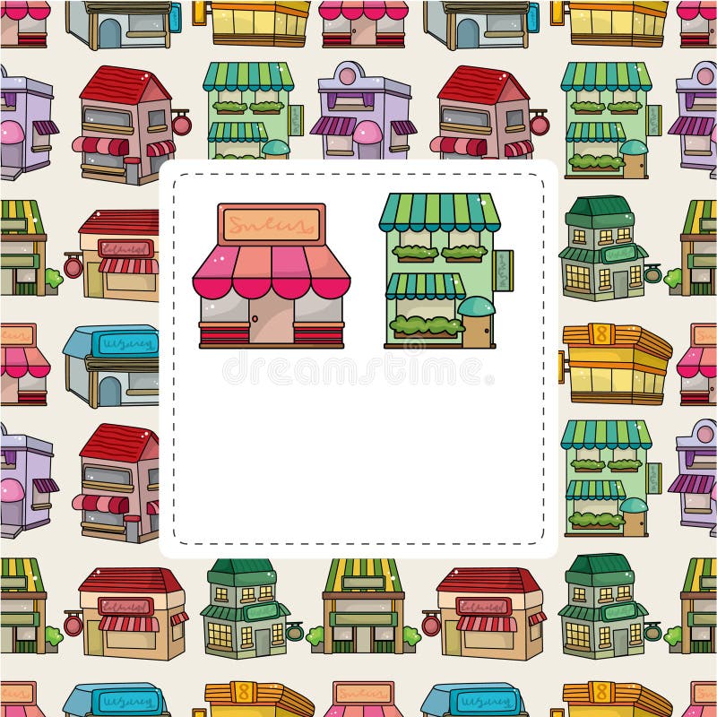 Carte de système/maison de dessin animé illustration stock Carte de système/maison de dessin animé illustration stock