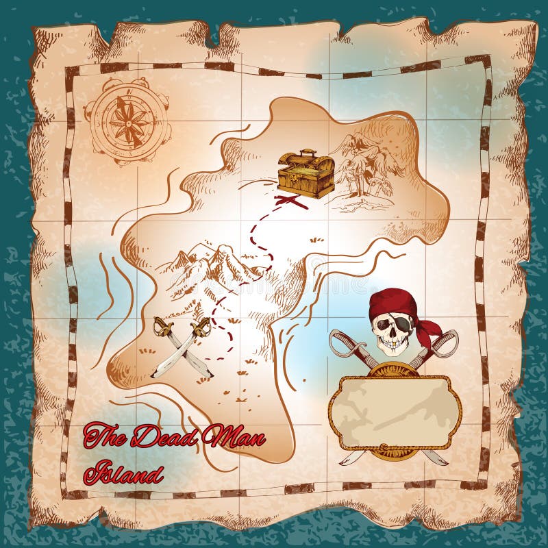 Carte De Trésor De Skull Island Illustration de Vecteur - Illustration du  pirate, ligne: 29926903