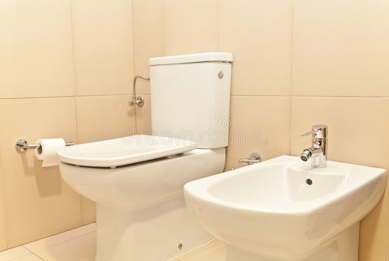 Carte de travail de toilette et bidet photographie stock libre de droits Carte de travail de toilette et bidet photographie stock libre de droits