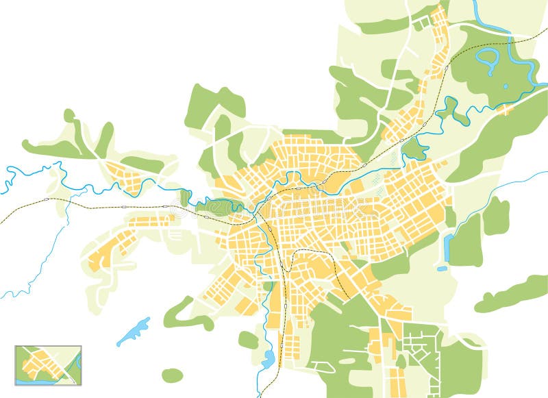 Carte de vecteur de la ville illustration libre de droits Carte de vecteur de la ville illustration libre de droits