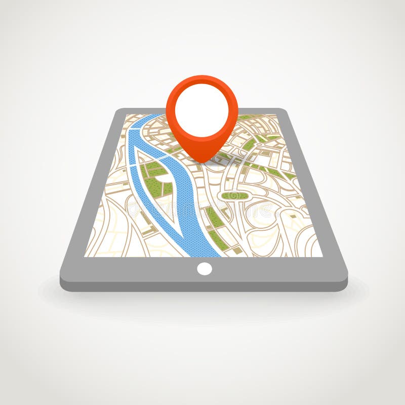 Carte de ville dans la perspective illustration stock Carte de ville dans la perspective illustration stock