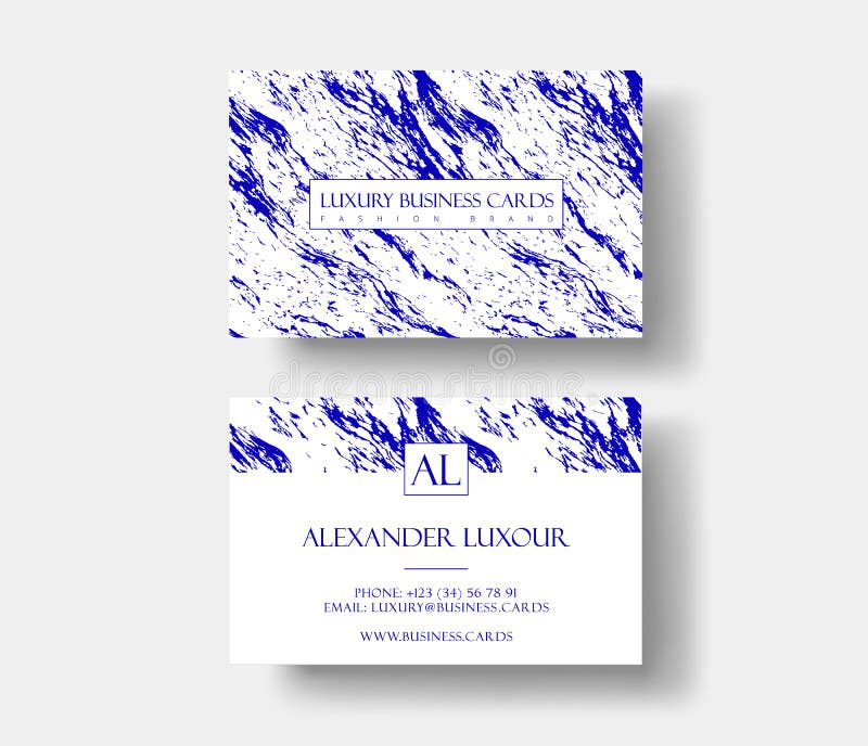 Carte de visite professionnelle de visite moderne créative de fashioner, avec la texture de marbre bleue abstraite illustration libre de droits Carte de visite professionnelle de visite moderne créative de fashioner, avec la texture de marbre bleue abstraite illustration libre de droits