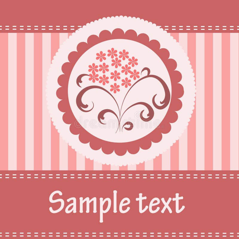 Carte de vœux avec des fleurs illustration libre de droits