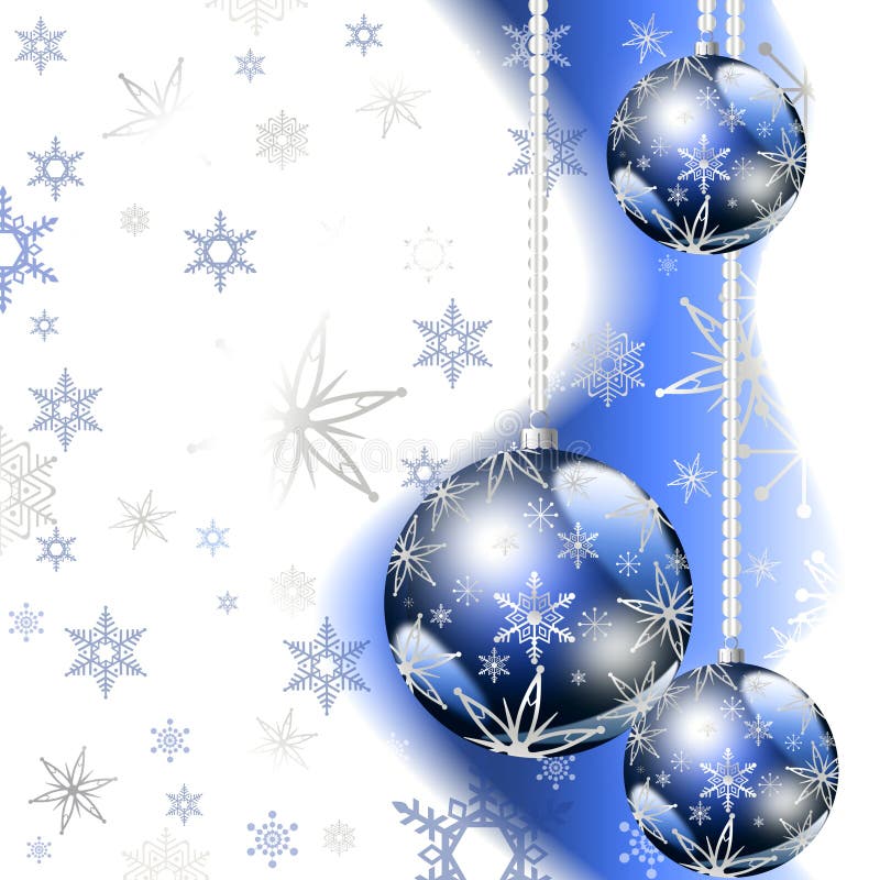 Carte De Voeux Bleue De Noël Illustration Stock - Illustration du 
