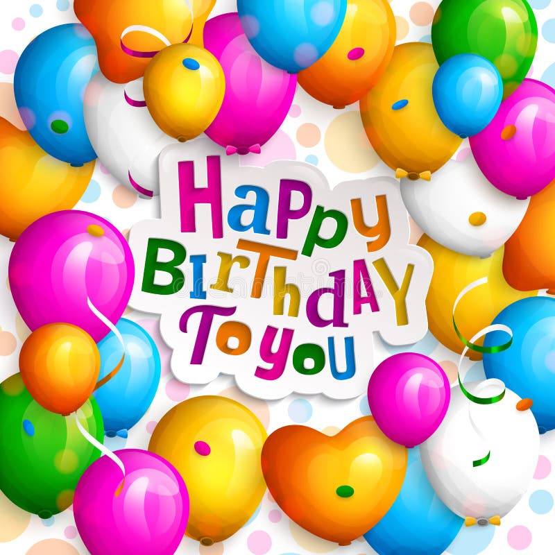 Carte de voeux de joyeux anniversaire illustration stock Carte de voeux de joyeux anniversaire illustration stock