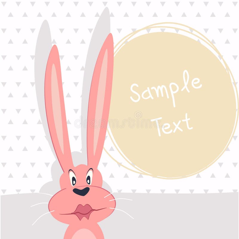 Carte de vœux. Lapin illustration libre de droits