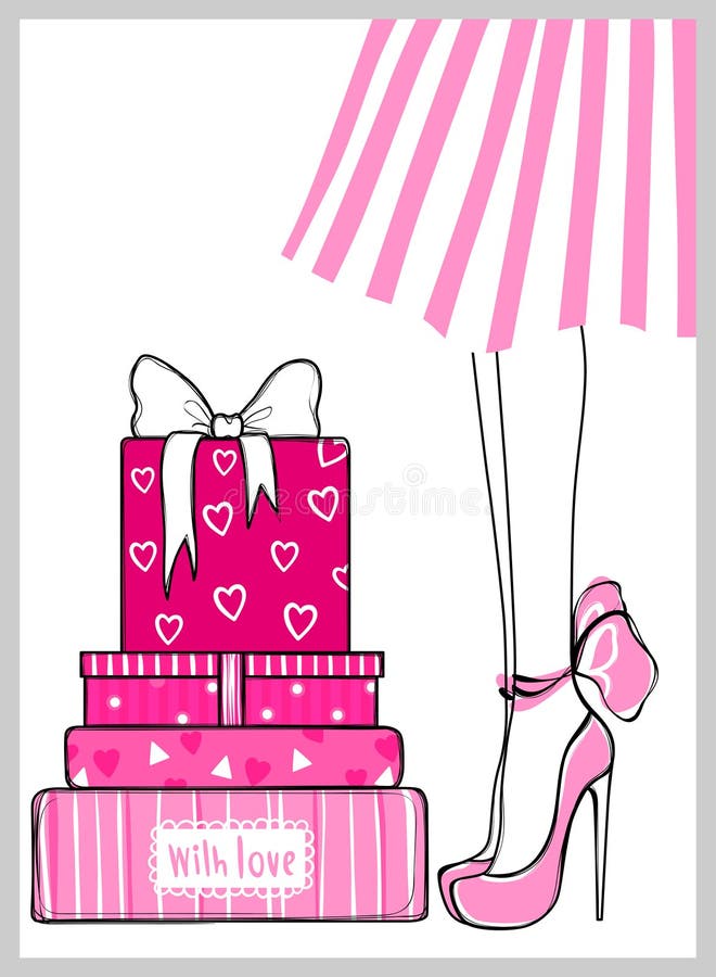 Carte de voeux de vecteur pour la conception de vacances Illustration W de mode illustration stock Carte de voeux de vecteur pour la conception de vacances Illustration W de mode illustration stock
