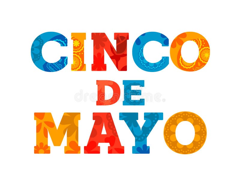 Carte de întâmpinare fericită cinco de mayo royalty free illustration
