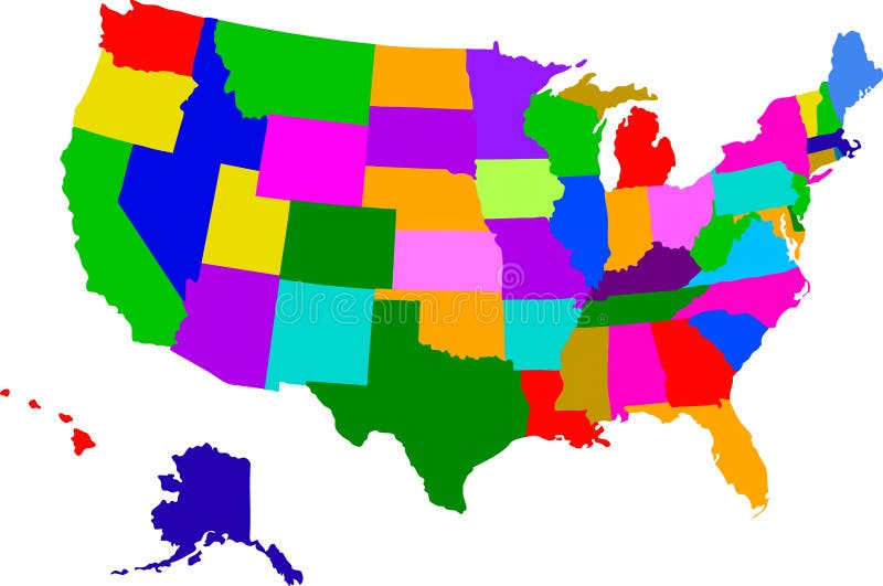 Carte des Etats-Unis illustration stock Carte des Etats-Unis illustration stock