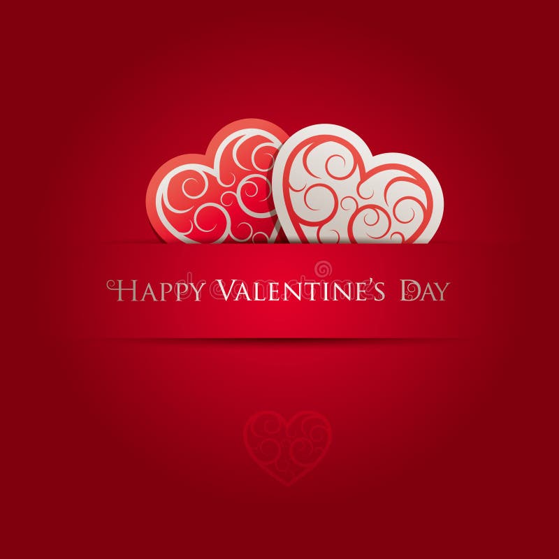 Carte du jour de Valentine illustration de vecteur Carte du jour de Valentine illustration de vecteur