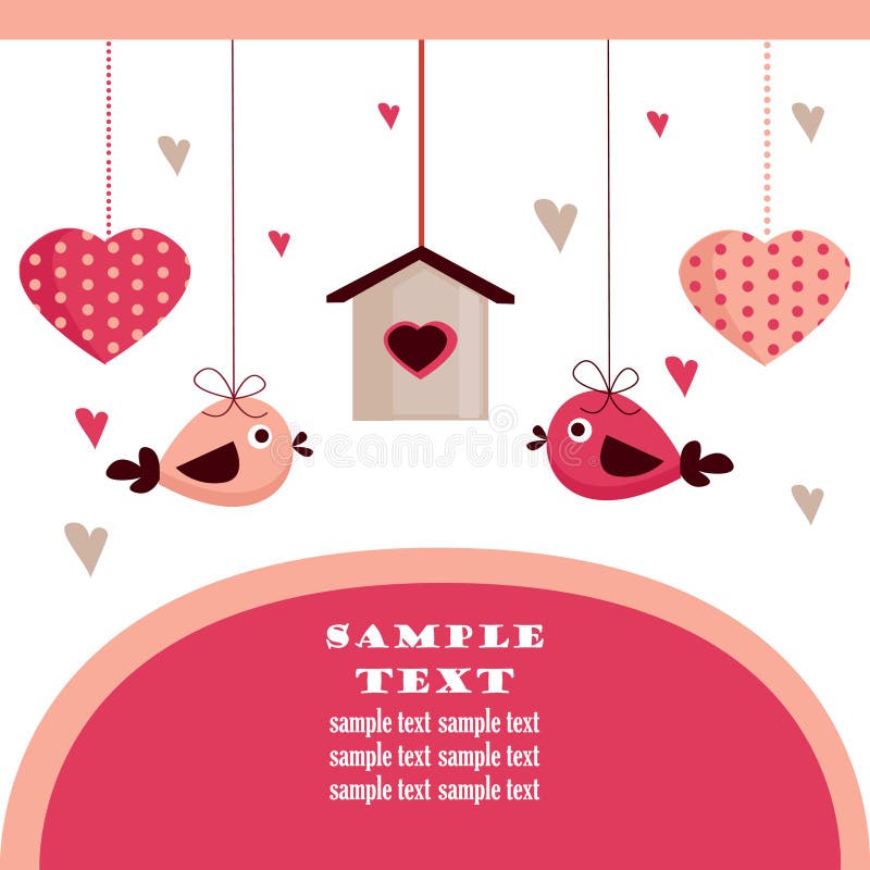Carte du jour de Valentine avec la place pour votre texte, illustration libre de droits Carte du jour de Valentine avec la place pour votre texte, illustration libre de droits