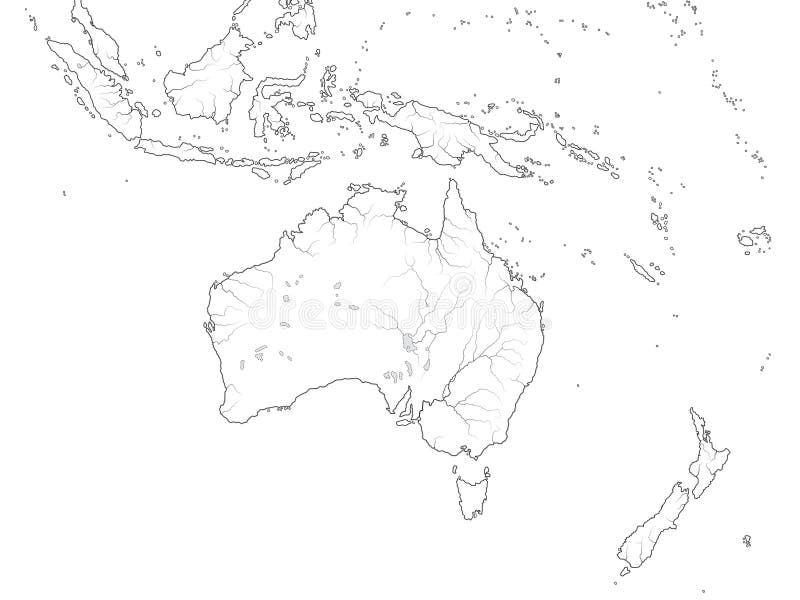 Carte Du Monde De Continent De Laustralie Laustralie