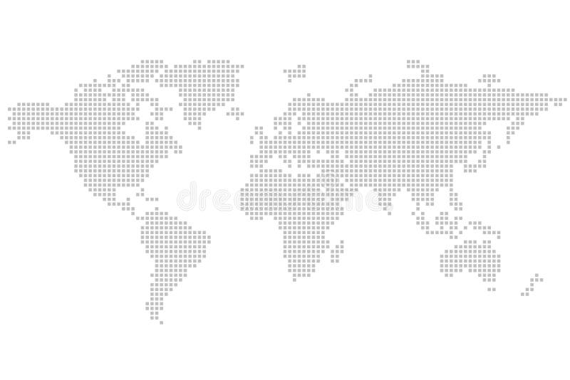 Carte du monde : grand dos - puzzle illustration stock Carte du monde : grand dos - puzzle illustration stock