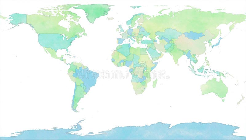 Carte du monde, tirée par la main avec des courses de brosse illustration libre de droits Carte du monde, tirée par la main avec des courses de brosse illustration libre de droits