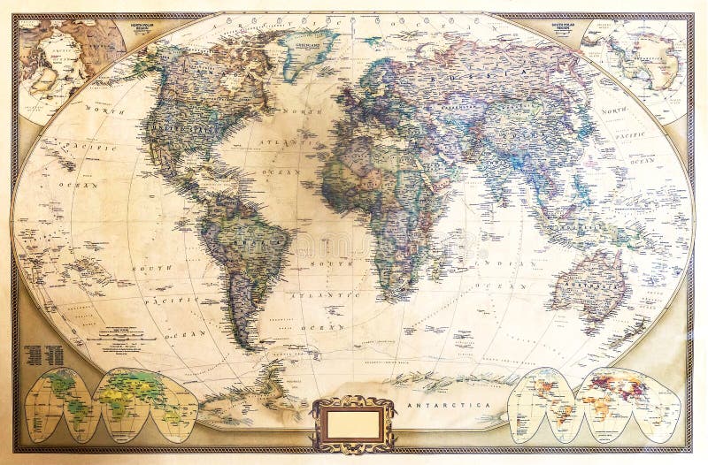 Carte détaillée du monde image libre de droits Carte détaillée du monde image libre de droits