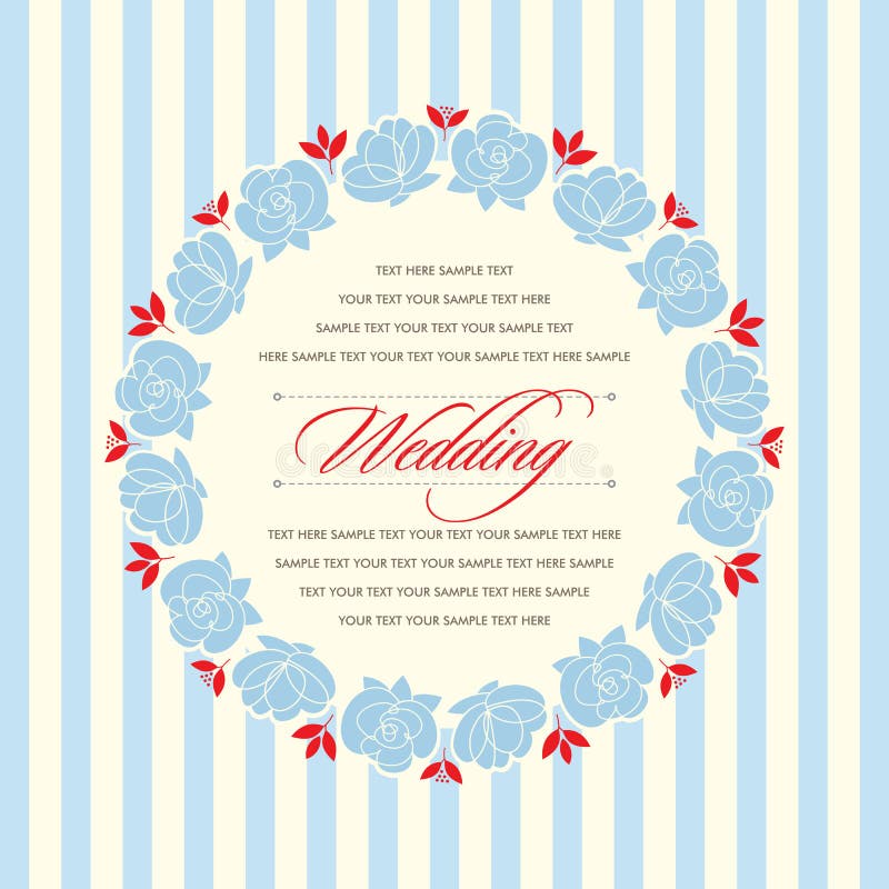 Carte florale d'invitation de beau vintage Illustration de vecteur illustration libre de droits Carte florale d'invitation de beau vintage Illustration de vecteur illustration libre de droits