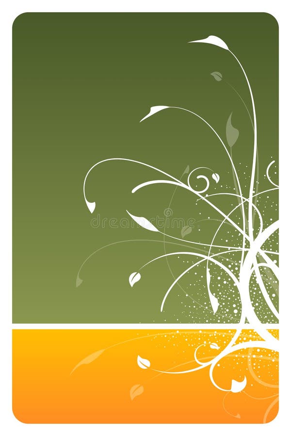 Carte florale de vert de chasseur