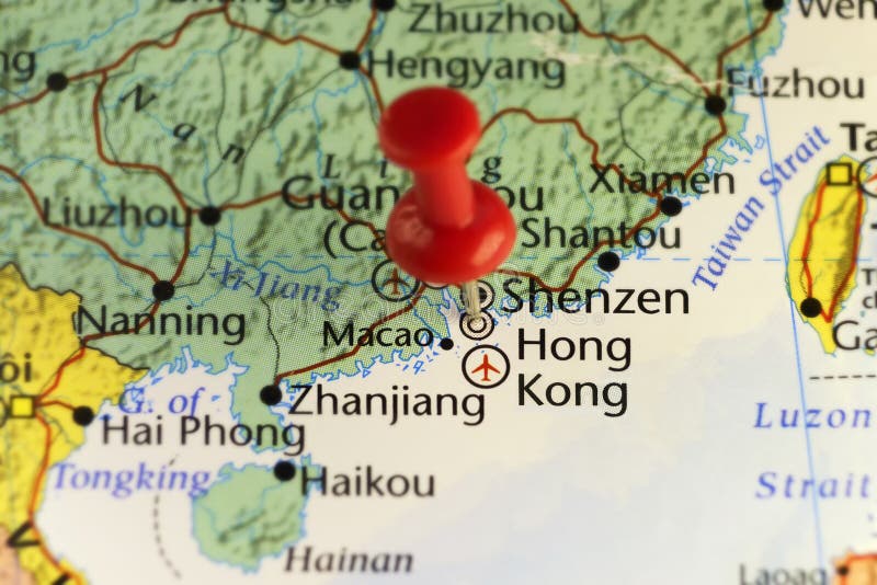 Carte Hong Kong China de destination