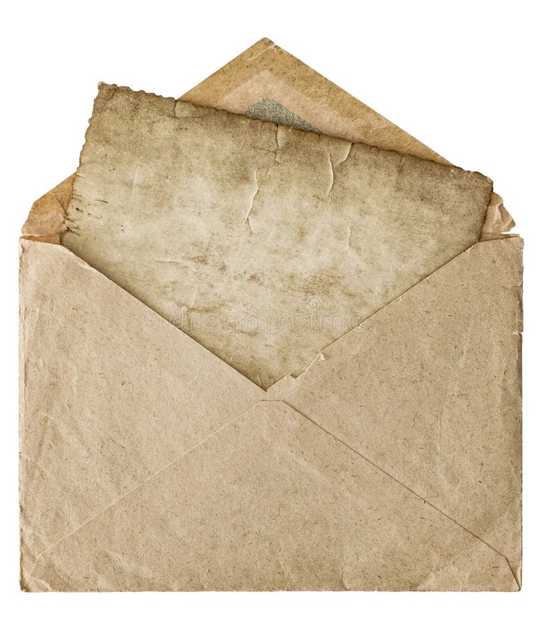 Enveloppe Carte Postale Ou Lettre Papier Artisanal Papeterie Ou Carte  Isolée Faite à La Main Courrier Papier Isolé Lettre Courrier élégant