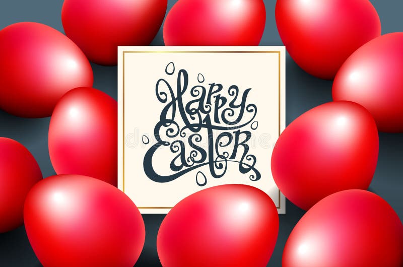 Carte pour l'expression écrite par main de félicitations Les calibres des textes de carte de voeux avec le rouge eggs le beau fon illustration libre de droits Carte pour l'expression écrite par main de félicitations Les calibres des textes de carte de voeux avec le rouge eggs le beau fon illustration libre de droits