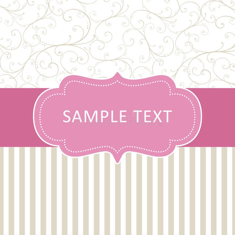 Carte simple avec ornement illustration libre de droits