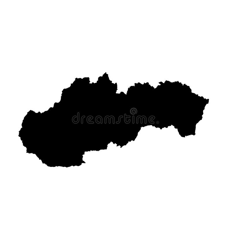 Carte Slovaquie de vecteur Illustration d'isolement de vecteur Noir sur le fond blanc illustration stock Carte Slovaquie de vecteur Illustration d'isolement de vecteur Noir sur le fond blanc illustration stock