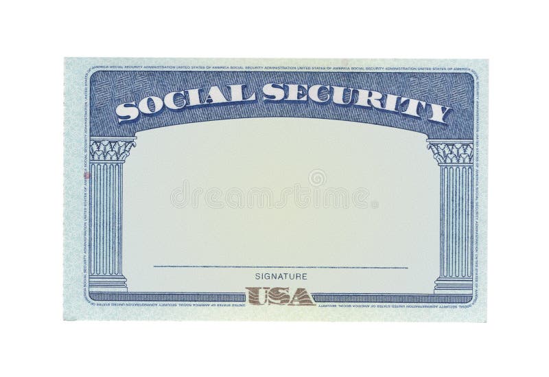 Carte vierge de sécurité sociale
