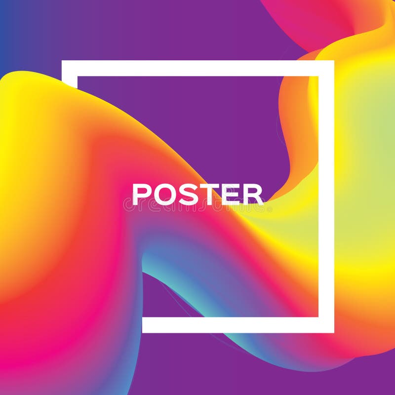 Abstract rainbow poster. Colorful Wave smoke shapes with square frame. Space for text. Dynamic Effect. Vector design illustration. Modern Template. Abstract rainbow poster. Colorful Wave smoke shapes with square frame. Space for text. Dynamic Effect. Vector design illustration. Modern Template.