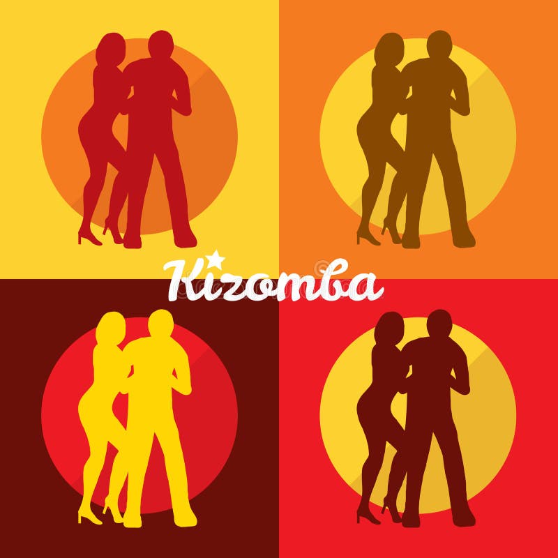 Cartel de Kizomba para el partido Pares del baile? aislados en blanco libre illustration Cartel de Kizomba para el partido Pares del baile? aislados en blanco libre illustration