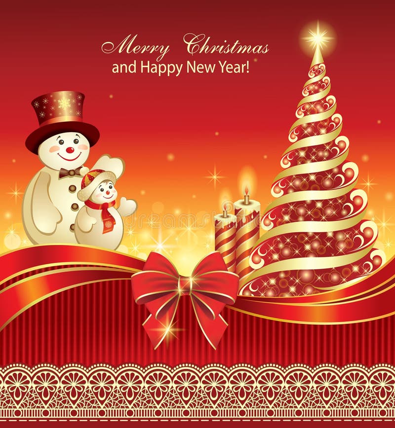Cartel de la gala del Año Nuevo con el árbol de navidad adornado stock de ilustración Cartel de la gala del Año Nuevo con el árbol de navidad adornado stock de ilustración