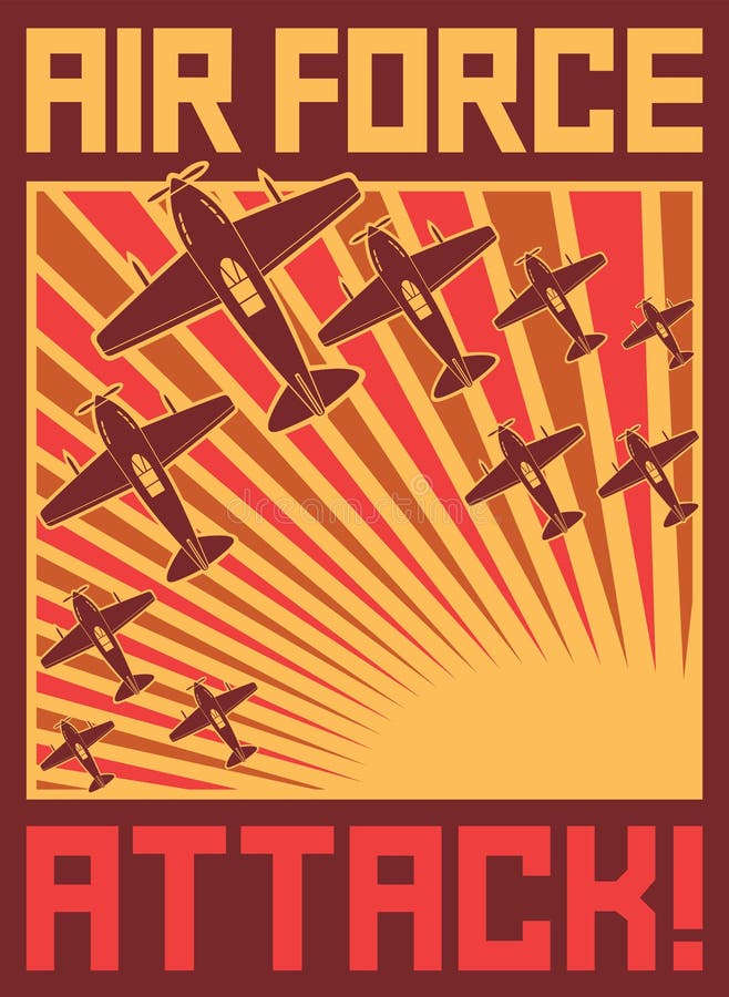 Cartel del ataque de la fuerza aérea