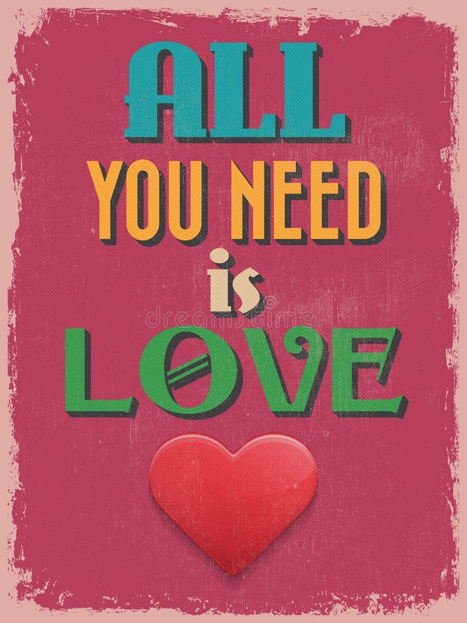 Cartel del día de tarjeta del día de San Valentín Diseño retro de la vendimia libre illustration Cartel del día de tarjeta del día de San Valentín Diseño retro de la vendimia libre illustration