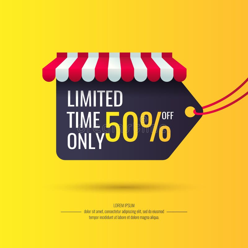 Cartel Original De La Venta Para El Descuento, Ejemplo Del Vector Ilustración del Vector
