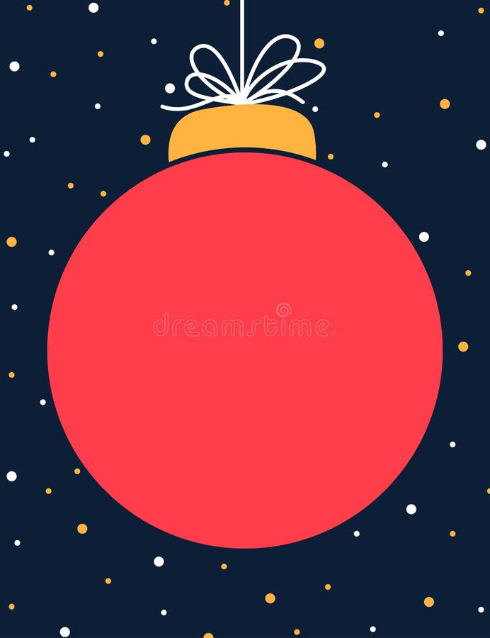 Cartel temático del invierno rojo de la bola de la Navidad libre illustration Cartel temático del invierno rojo de la bola de la Navidad libre illustration