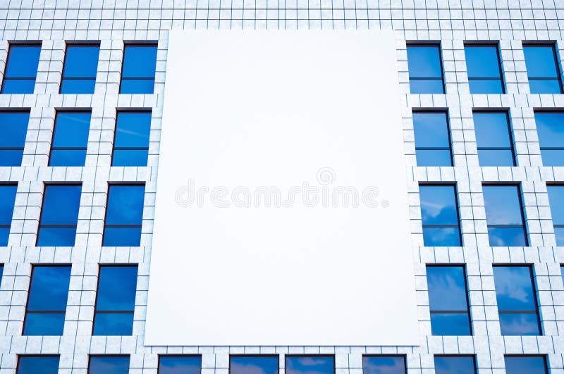 Cartelera en blanco grande de la foto, exhibición en la ciudad grande moderna del rascacielos en el centro para hacer publicidad imagen de archivo libre de regalías Cartelera en blanco grande de la foto, exhibición en la ciudad grande moderna del rascacielos en el centro para hacer publicidad imagen de archivo libre de regalías