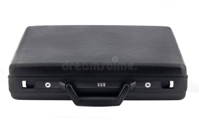 Valigetta da lavoro chiusa isolata su sfondo bianco fotografia stock