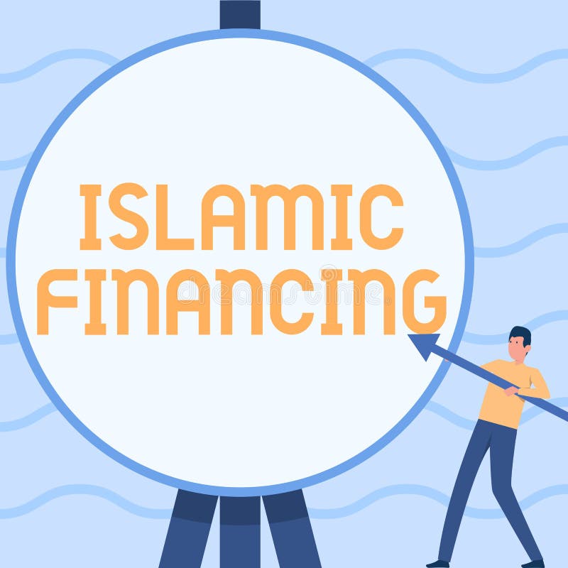 Conceptual display Islamic Financing, Conceptual photo Banking activity and investment that complies with sharia Man Standing Holding Large Arrow Pointing To Big Circular Target. Conceptual display Islamic Financing, Conceptual photo Banking activity and investment that complies with sharia Man Standing Holding Large Arrow Pointing To Big Circular Target.