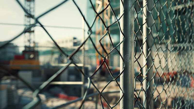 Generative AI : Advertising banner mockup on the fence of construction site business concept. Generative AI : Advertising banner mockup on the fence of construction site business concept.