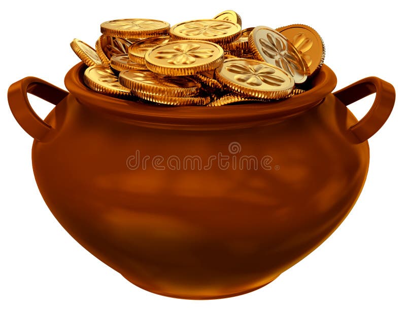 Carter avec des pièces de monnaie de lutin. Carter avec des pièces de monnaie comme symbole de la fortune et du weаlth