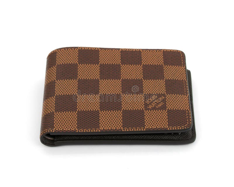 Cartera Del Hombre De Louis Vuitton Brown Aislada En El Fondo