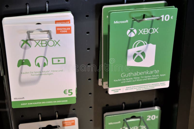 Cartes cadeaux de Xbox image éditorial. Image du carte - 114131665