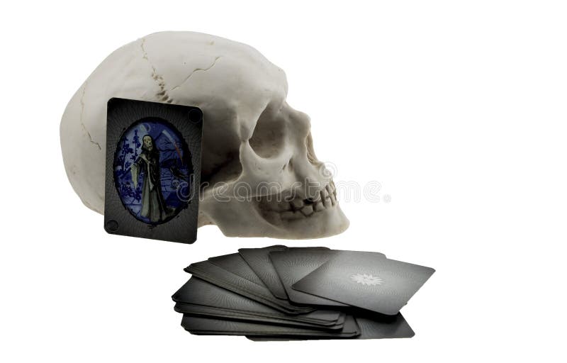 Cartes de crâne et de tarot images stock Cartes de crâne et de tarot images stock