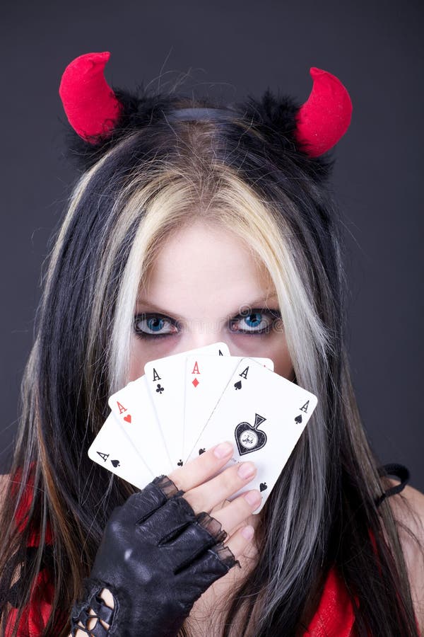 Cartes de jeu de fille images libres de droits Cartes de jeu de fille images libres de droits
