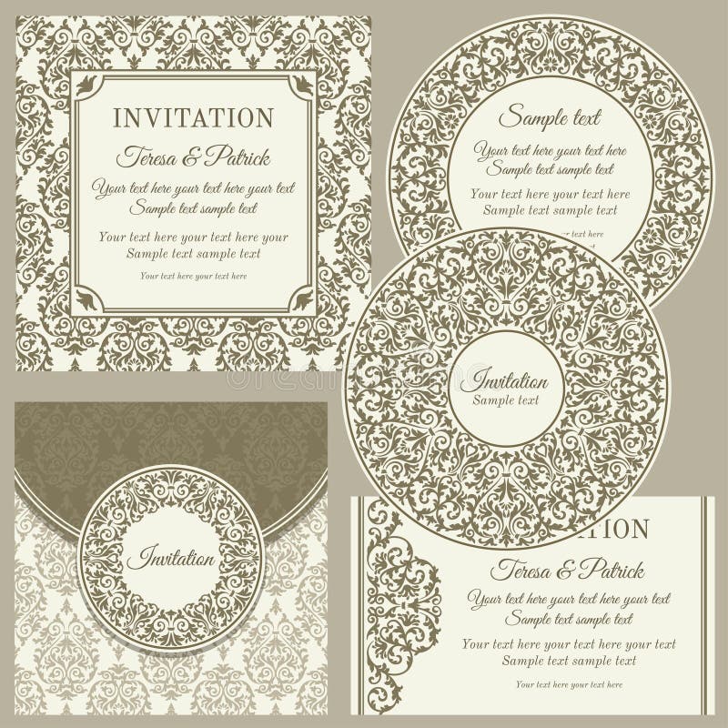 Cartes de visite professionnelle ou invitations de visite classiques réglées illustration stock Cartes de visite professionnelle ou invitations de visite classiques réglées illustration stock