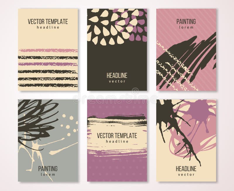 Cartes grunges de vintage, rétro affiche de style illustration de vecteur Cartes grunges de vintage, rétro affiche de style illustration de vecteur